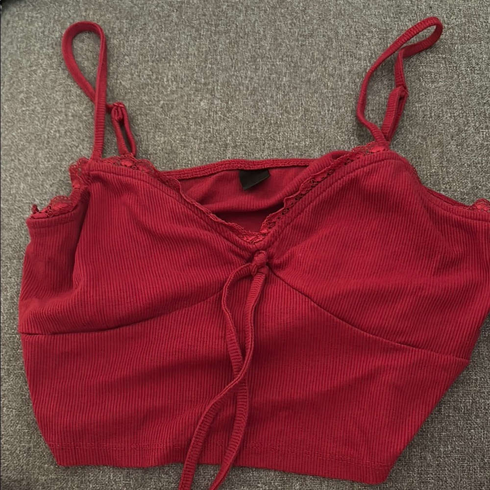 Red Women's Crop Top